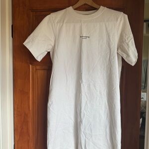 Acne Studios White T-Shirt Dress